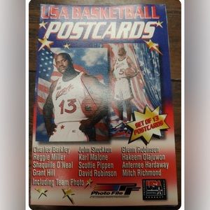 Vintage USA Olympic Basketball Dream Team 13 Postcard set Pippen Barkley SHAQ